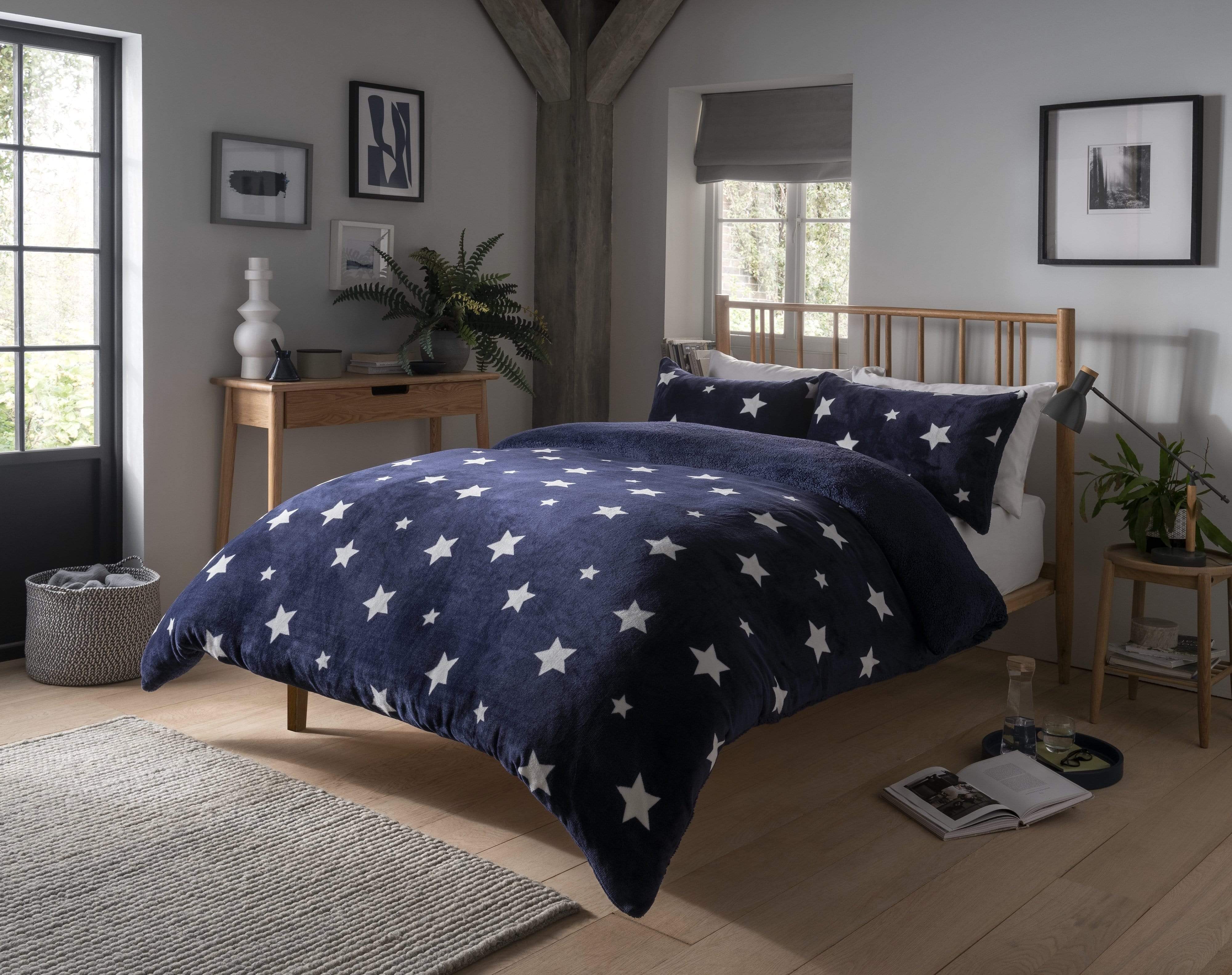 OLIVIA ROCCO Reversible Teddy Duvet Cover Set Super Soft Faux Fur Bedding For Winter Nights Single Double King Luxurious Cozy Huggable Plush Bedding