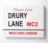 Drury Lane Signs Canvas Wall Art - Zestio