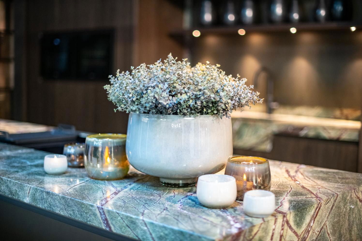 Decorative RIEKY Glass Bowl - BEIGE by DutZ