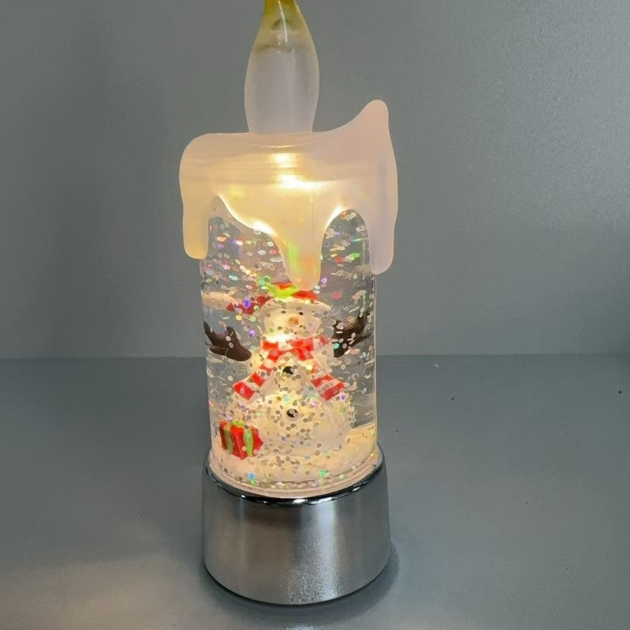 Christmas Decorations Candle Light Scene Layout