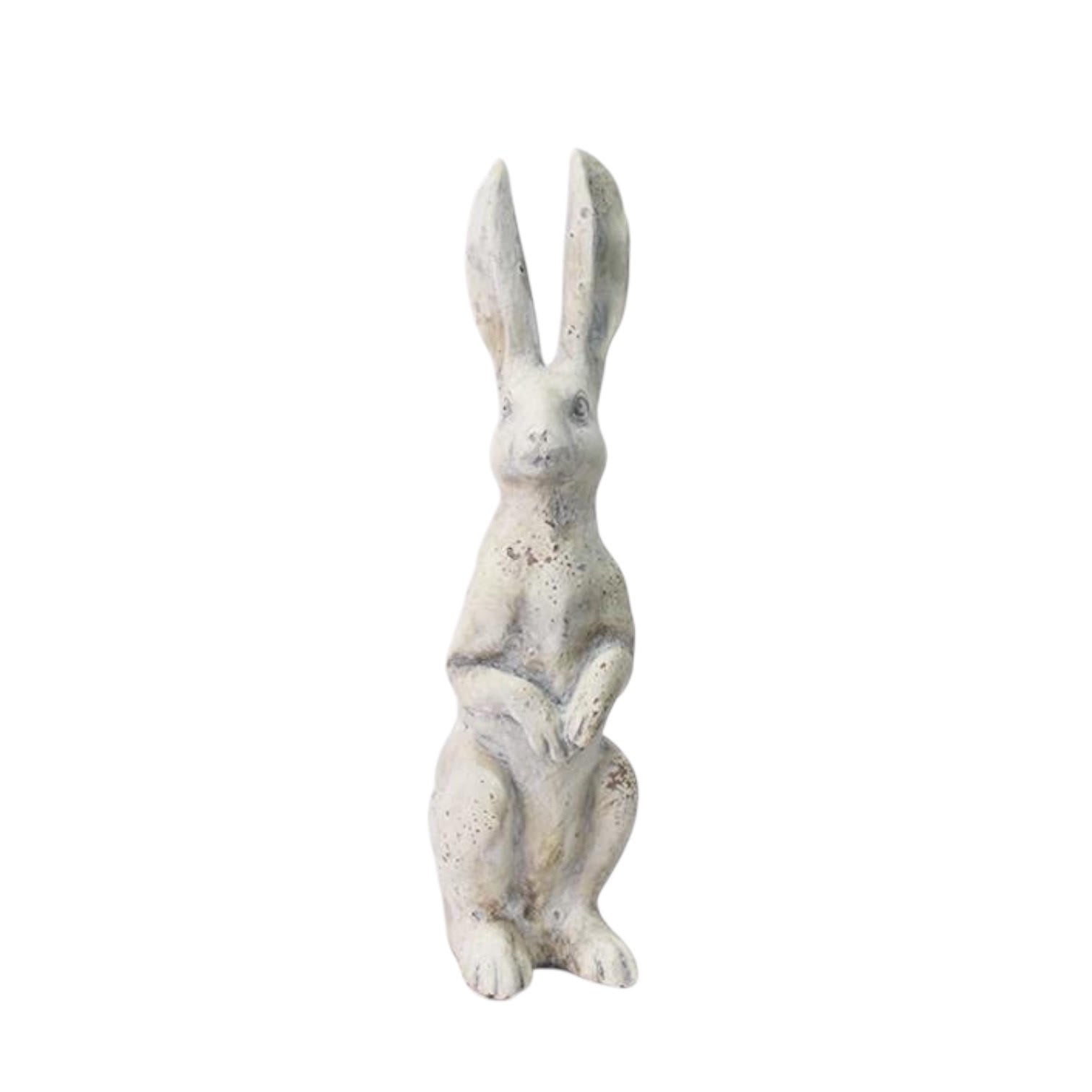 40CM CREAM RESIN RABBIT