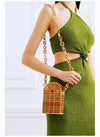 Ancient Style New Women's Crossbody Shoulder Bamboo Woven Bag