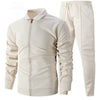 Autumn Youth Zipper Pocket Lapels Slim Fit Men's Jacket Suits
