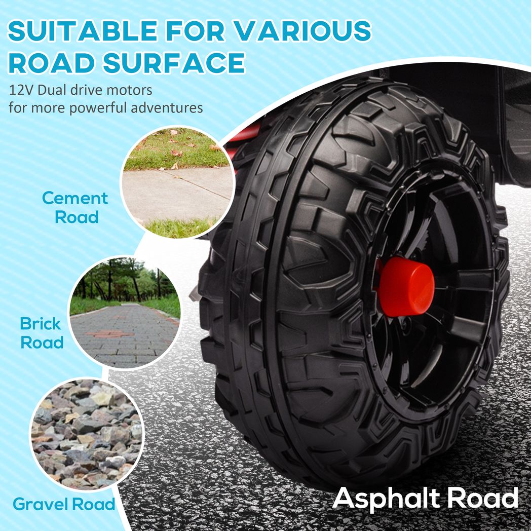 AIYAPLAY 12V Kids Electric Quad Bike with 4 Wheels Spring Suspension