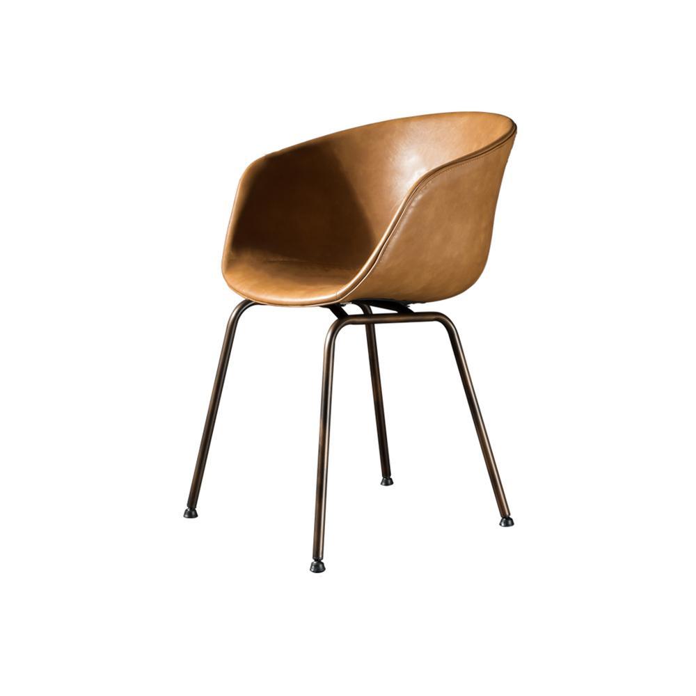 A Set of 2 Herron Dining Chairs, PU Leather