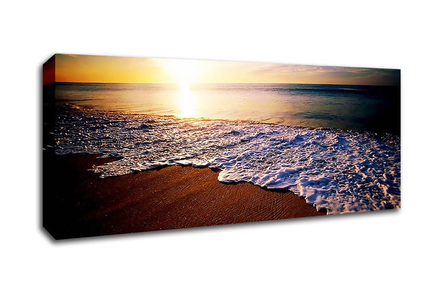 Ebb Of The Ocean Sun Canvas Wall Art - Zestio