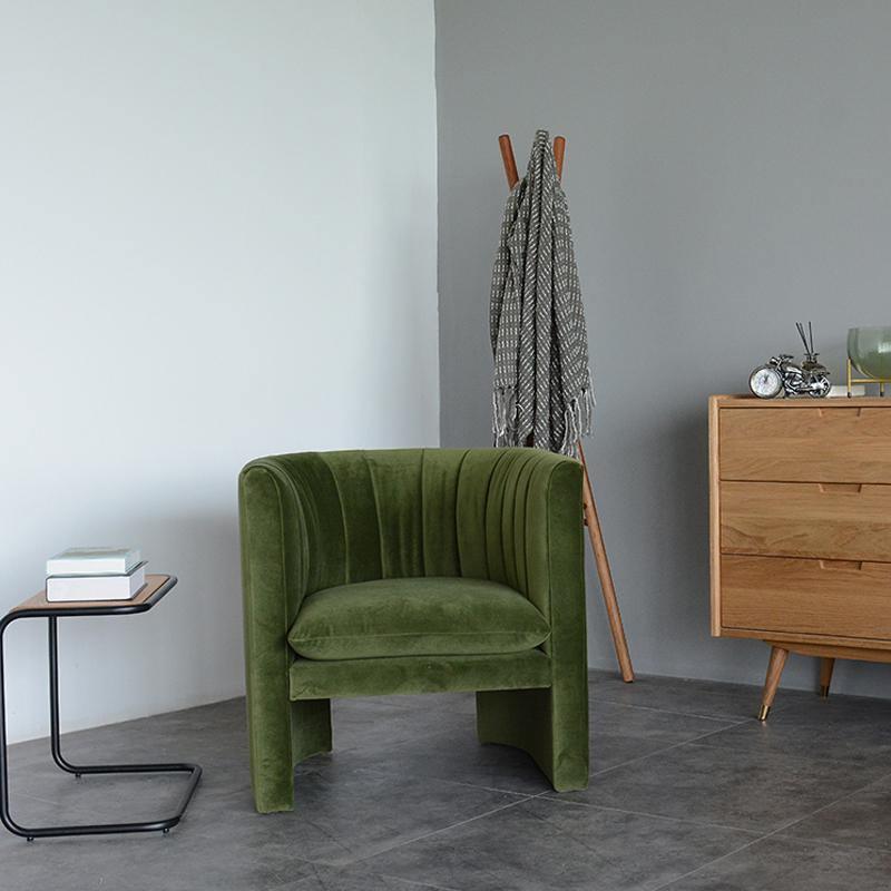 Edwick Armchair, Green Velvet