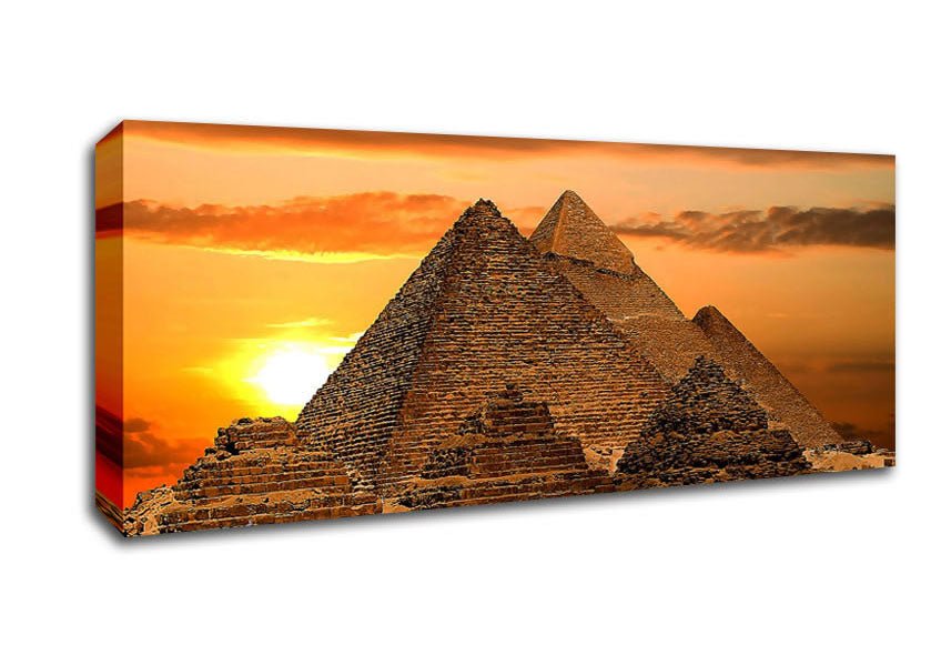 Egyptian Pyramids Cairo Egypt Africa Canvas Wall Art - Zestio