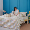 Ella Cotton - Serene Striped Duvet Cover, Fitted Sheet & Pillowcases Set
