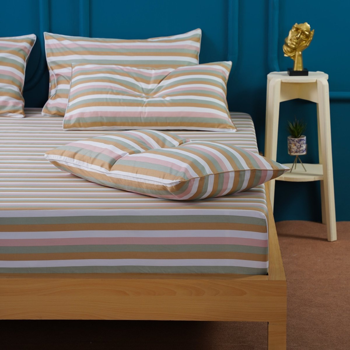 Ella Cotton - Serene Stripe Pillowcases Pair - Zestio