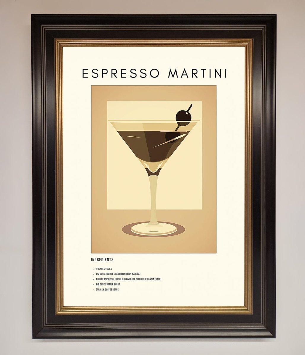 Espresso Martini Cocktail Framed Print - Zestio