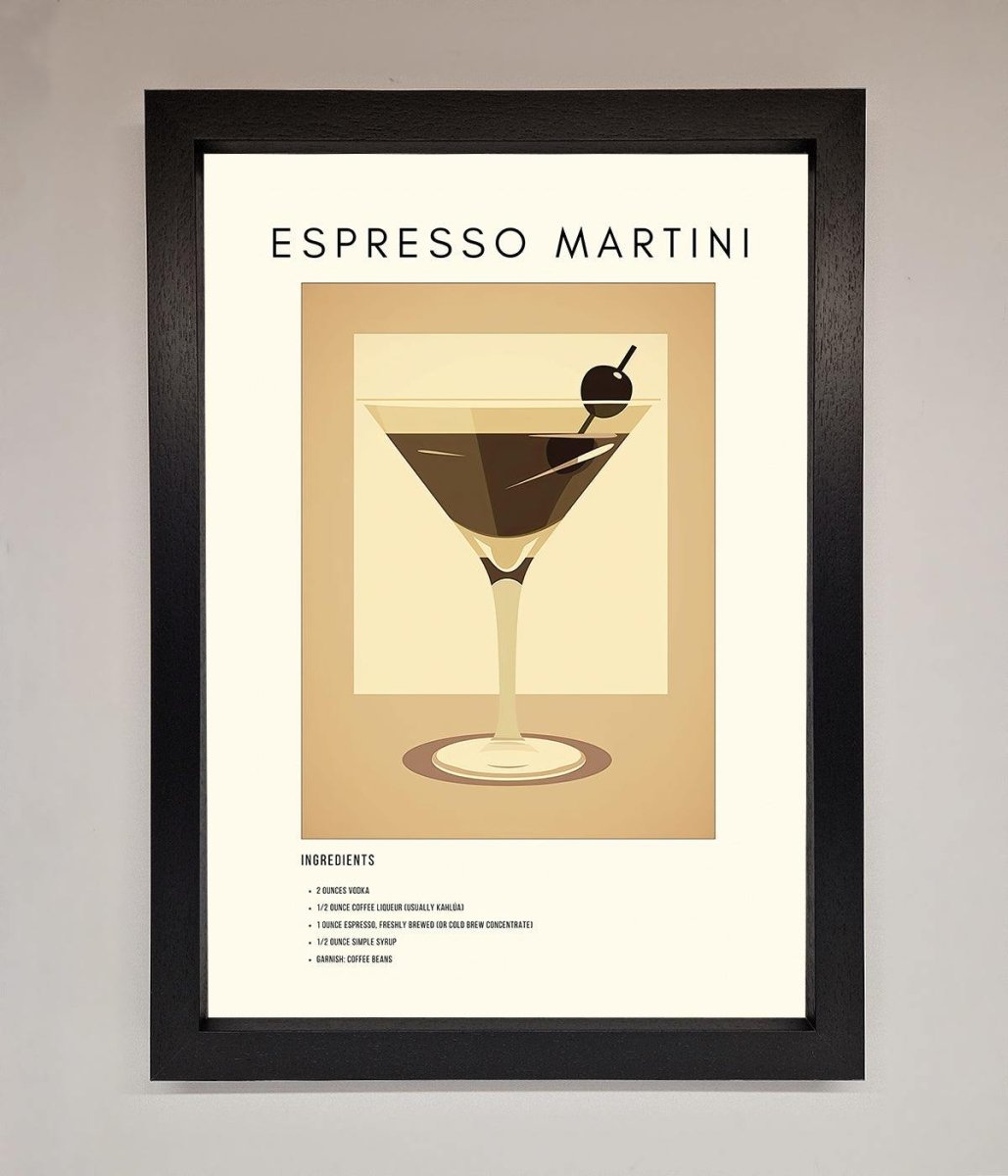Espresso Martini Cocktail Framed Print - Zestio