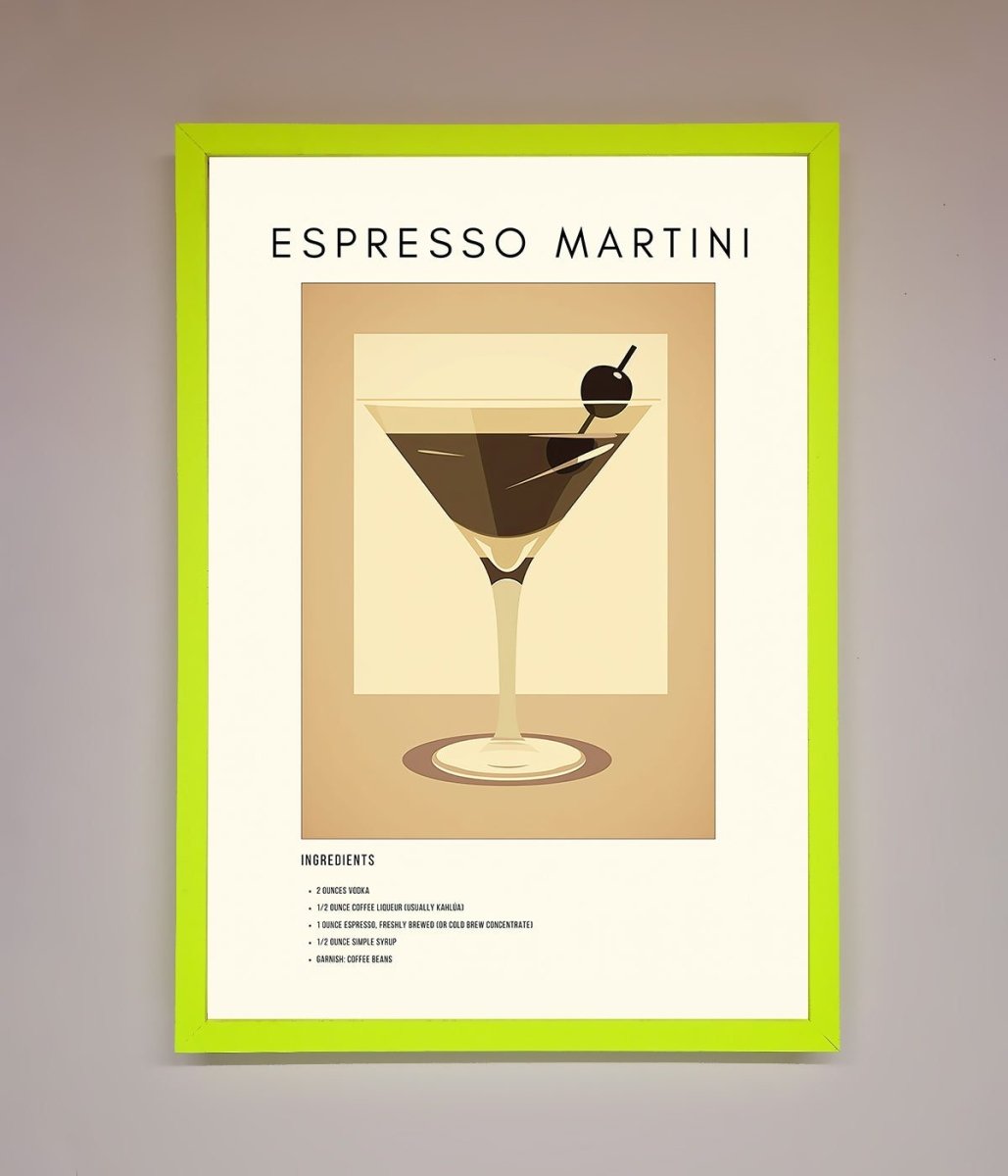 Espresso Martini Cocktail Framed Print - Zestio