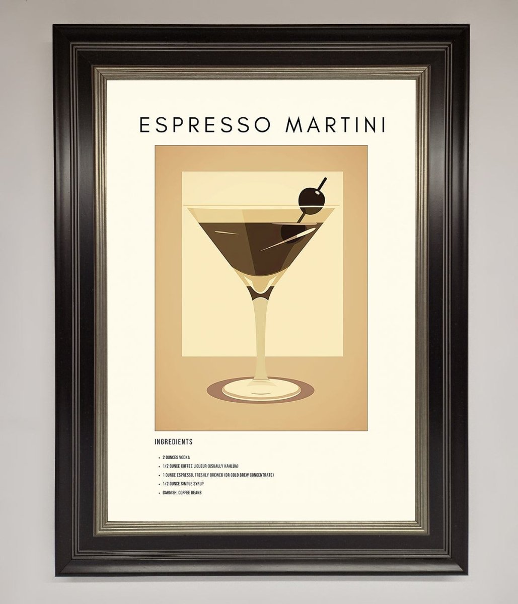 Espresso Martini Cocktail Framed Print - Zestio