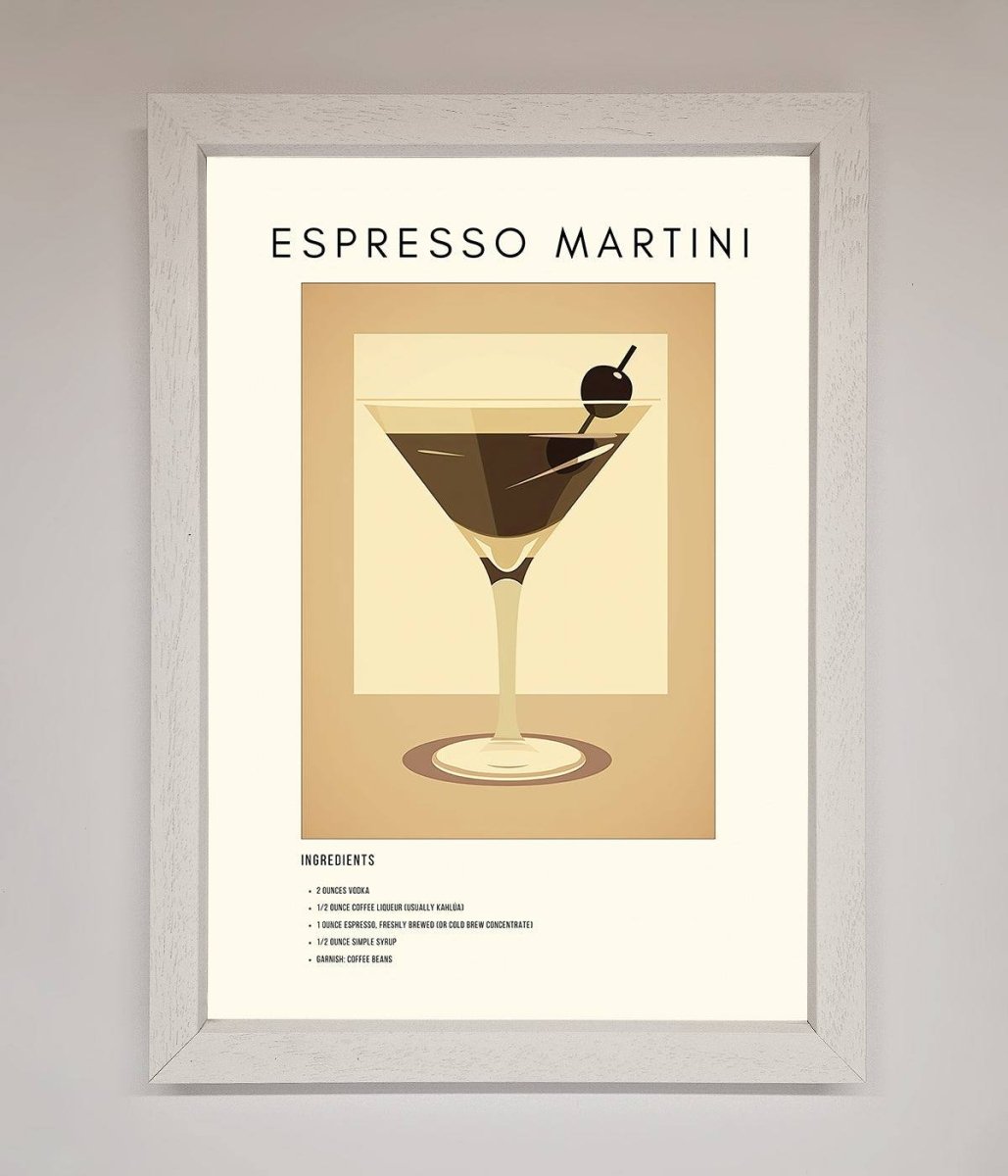 Espresso Martini Cocktail Framed Print - Zestio