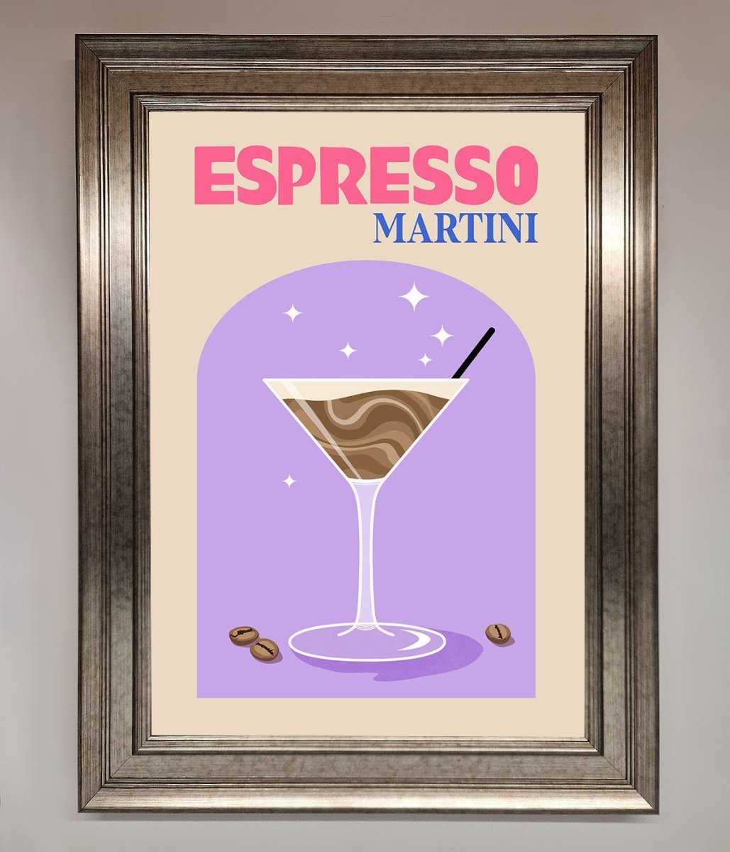 Espresso Martini Lilac Framed Print - Zestio