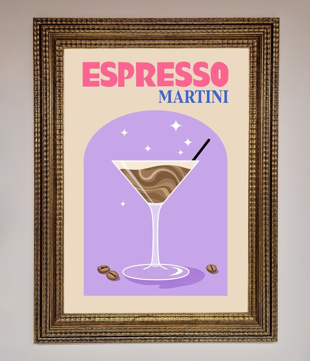 Espresso Martini Lilac Framed Print - Zestio