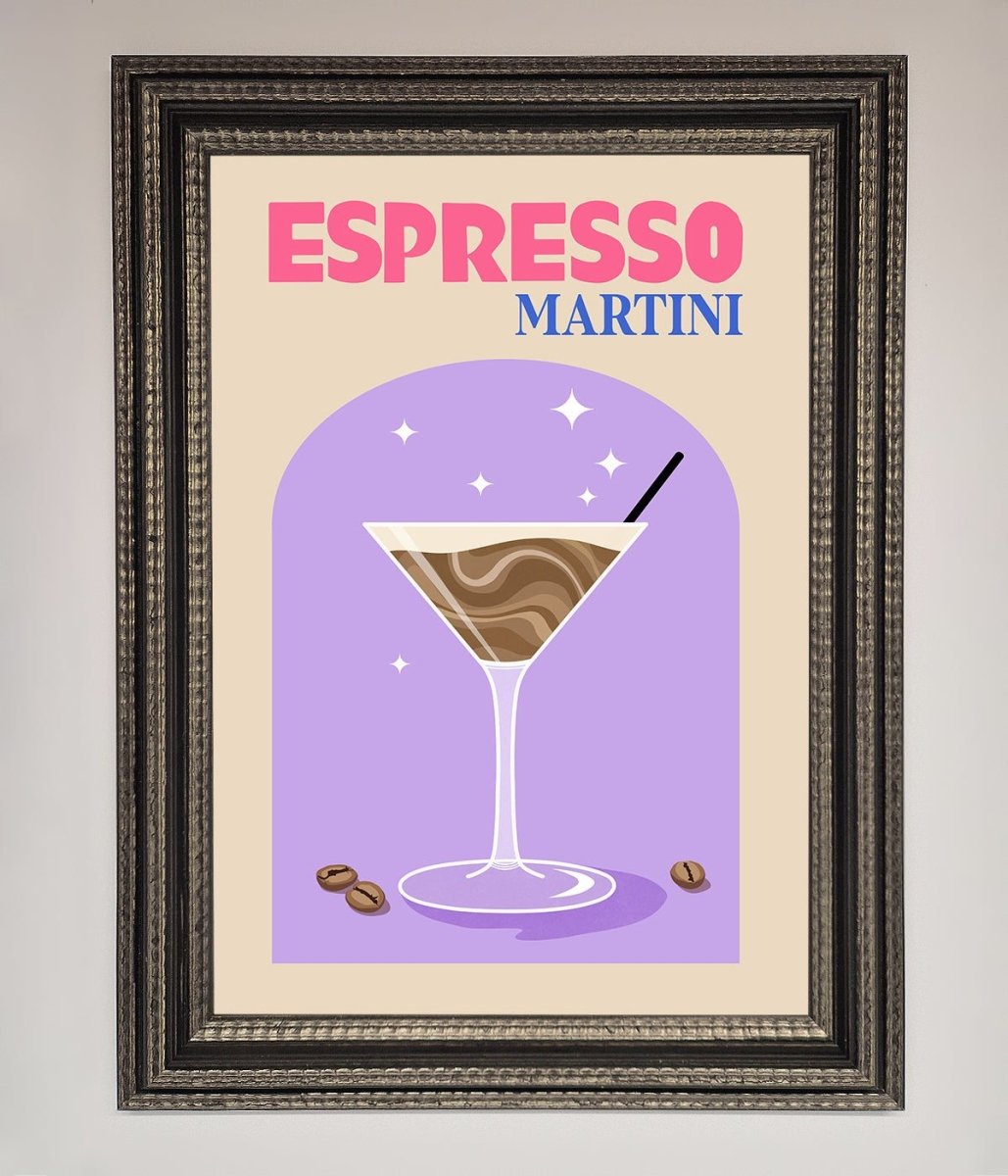 Espresso Martini Lilac Framed Print - Zestio