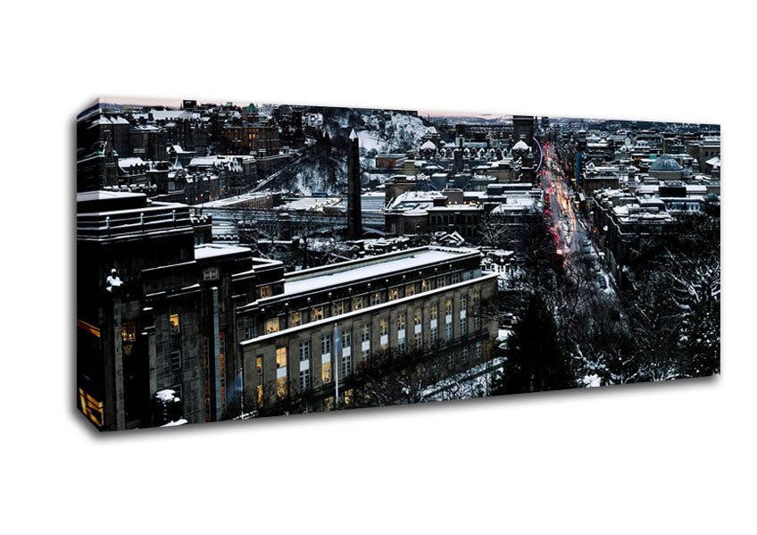 Evening In Edinburgh Canvas Wall Art - Zestio