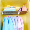 Extendable Closet Shelf Rod, 45-70cm, Clothes Hanger Organizer Metal