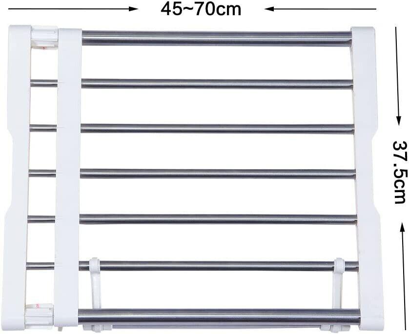 Extendable Closet Shelf Rod, 45-70cm, Clothes Hanger Organizer Metal