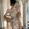 Women's Casual Retro Waist-Cinching Cardigan Dress