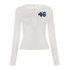 Button-down Semi-open-collar Slim-fit Long-sleeve Casual Top