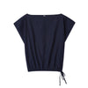 Foreign Trade Wholesale Off-neck Flounced Sleeve Linen Shirt Top Wide Leg Trousers