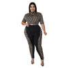 Digital-print Solid-color Patchwork Chic Casual Women's Suit