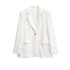 Casual Embroidered Hollow Out Single Breasted Jacket