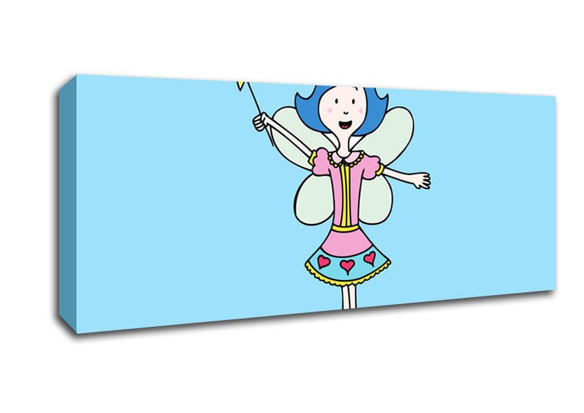 Fairy Princess Baby Blue Canvas Wall Art - Zestio
