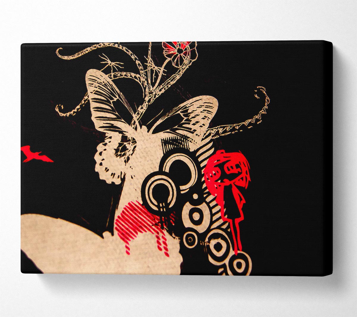 Fairy Tail Butterfly Canvas Wall Art - Zestio