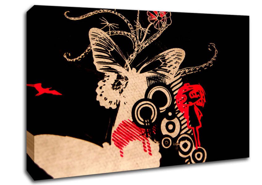 Fairy Tail Butterfly Canvas Wall Art - Zestio