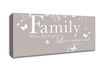 Family Quote Family Where Life Begins Beige Canvas Wall Art - Zestio