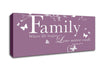 Family Quote Family Where Life Begins Dusty Pink Canvas Wall Art - Zestio