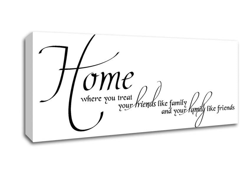 Family Quote Home Family Friends Canvas Wall Art - Zestio