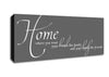 Family Quote Home Family Friends Grey Canvas Wall Art - Zestio