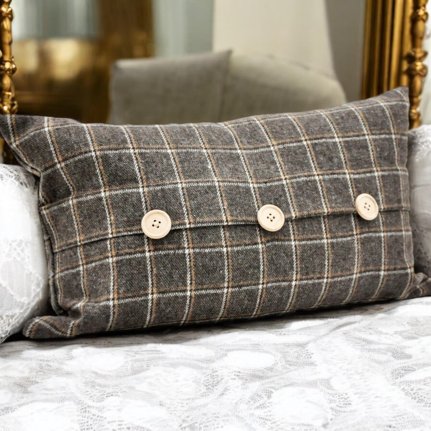 30 X 50CM BROWN  VELVET CUSHION COVER ONLY