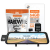 Road Angel Halo Vision 3 Deluxe Rear View Mirror 4K Dual Dashcam with 64GB SD Card & Hardwire Kit