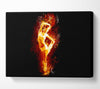 Fire Dancer Orange Canvas Wall Art - Zestio