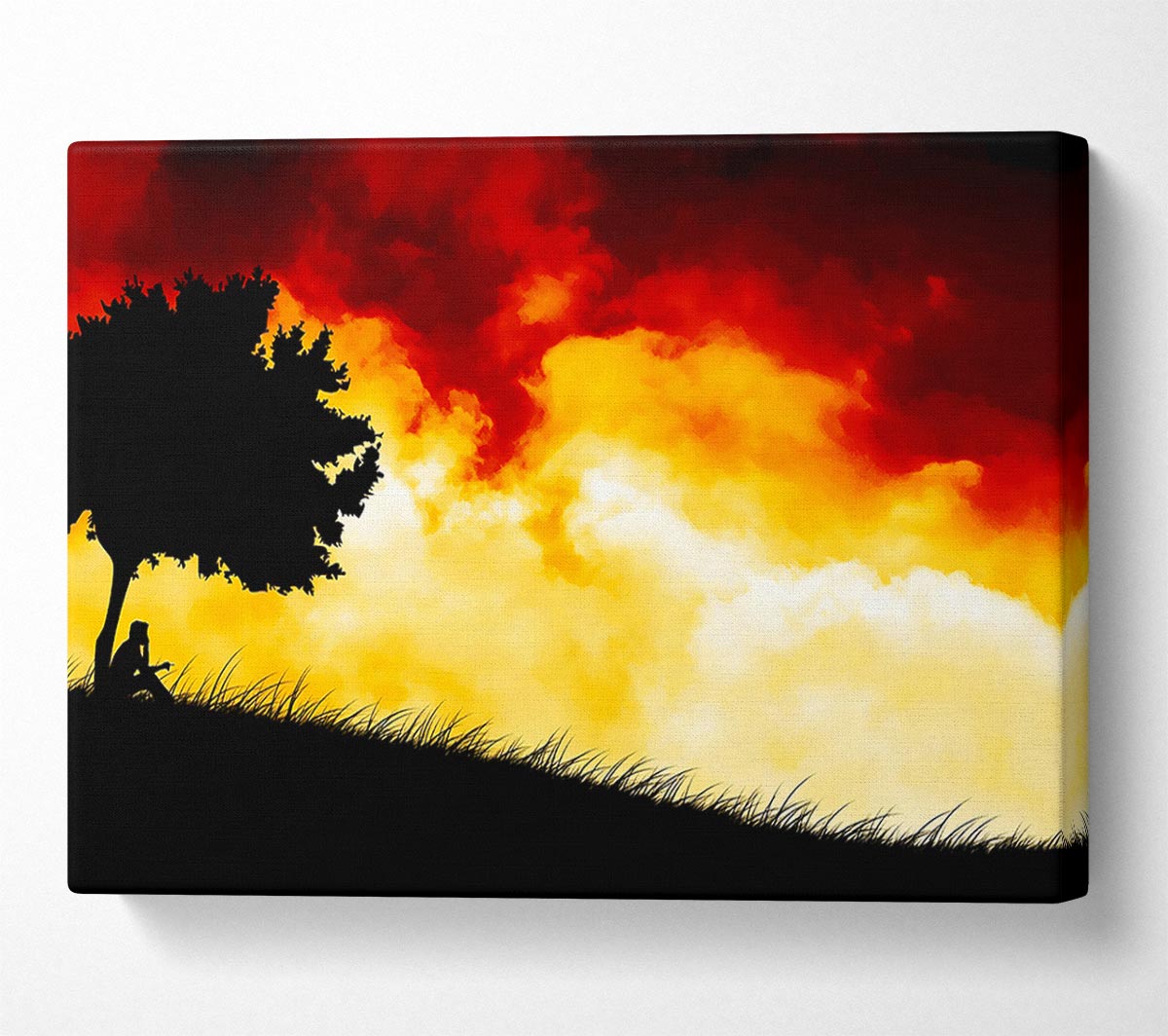 Fire Sky Red Canvas Wall Art - Zestio