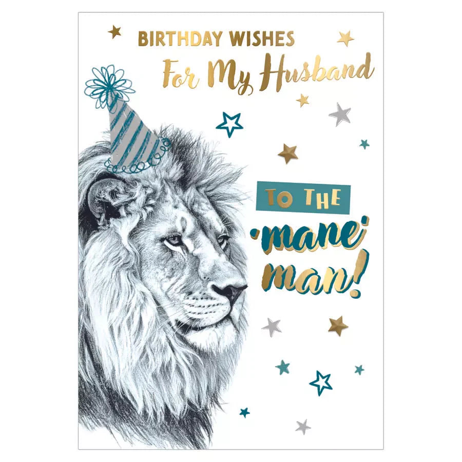 wishing you  a happy birthday  to the  mane  man   card