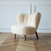 Fitz Lounge Chair, Long Hair, White