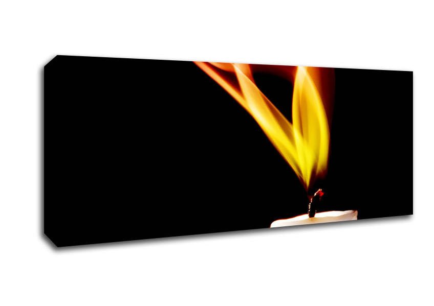 Flame Of A Candle Canvas Wall Art - Zestio
