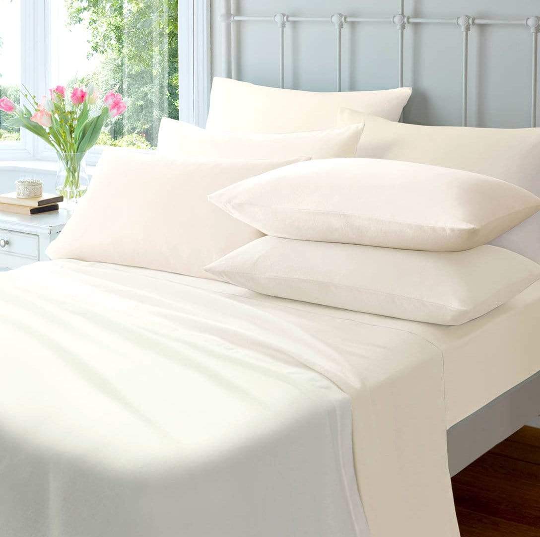 OLIVIA ROCCO Flannelette Flat Sheet 100 Percent Cotton Brushed Super Soft OEKO TEX Certified Premium Bedding In Various Sizes And Colours