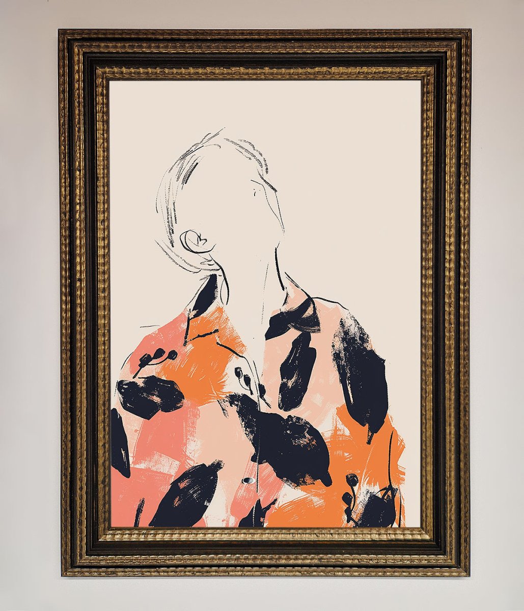 Floral Thinker Framed Wall Art - Zestio