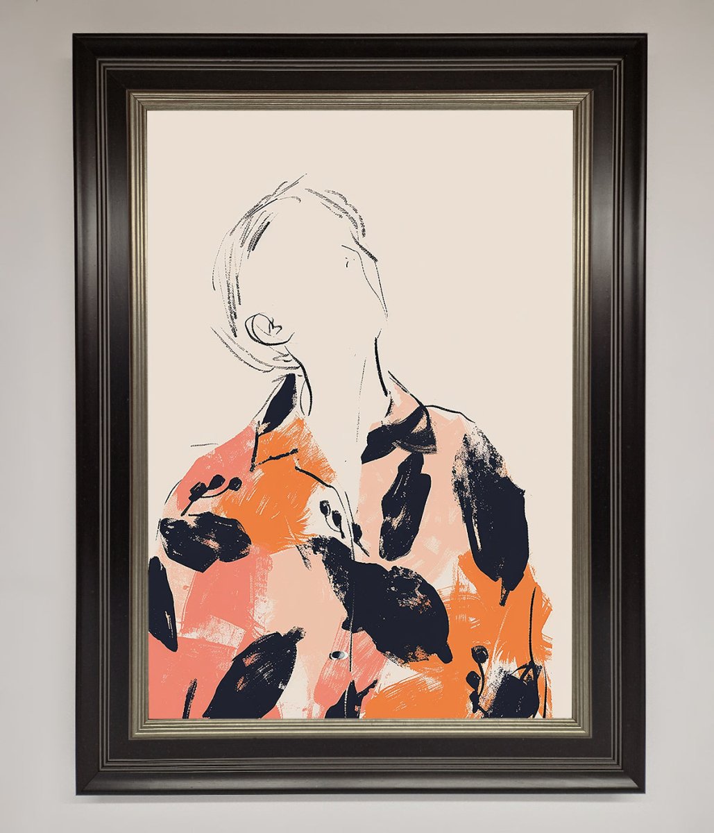 Floral Thinker Framed Wall Art - Zestio