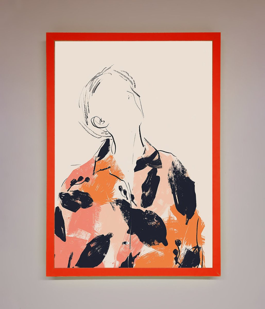 Floral Thinker Framed Wall Art - Zestio