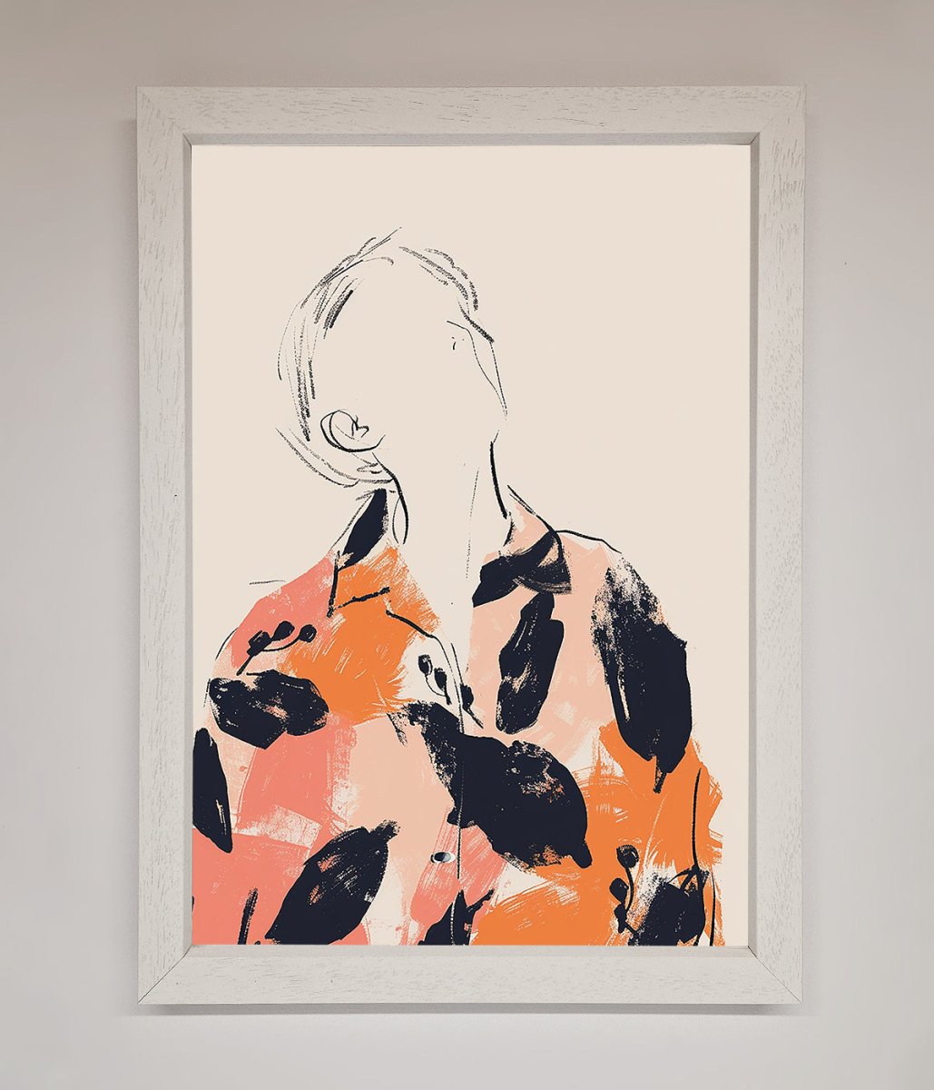 Floral Thinker Framed Wall Art - Zestio