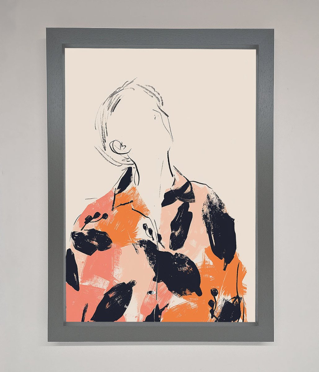Floral Thinker Framed Wall Art - Zestio